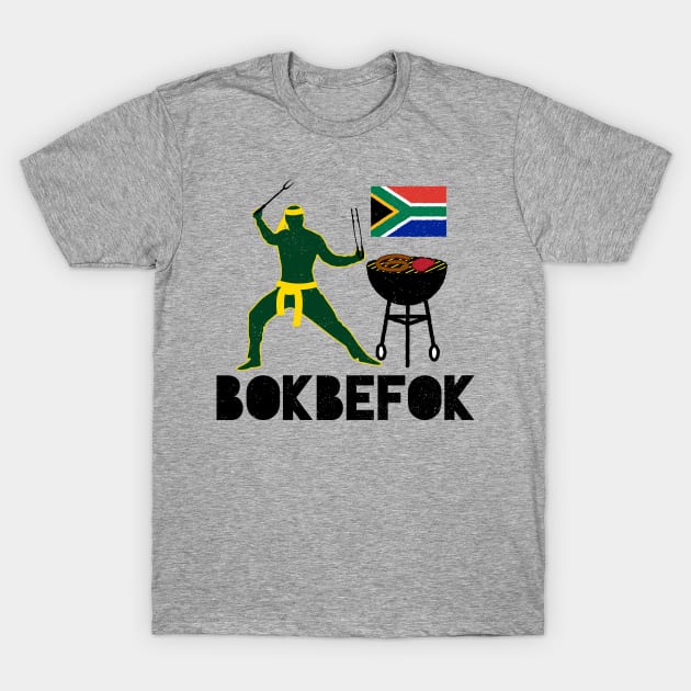 Bokbefok Braai Ninja Bok Rugby Supporter T-Shirt by BraaiNinja